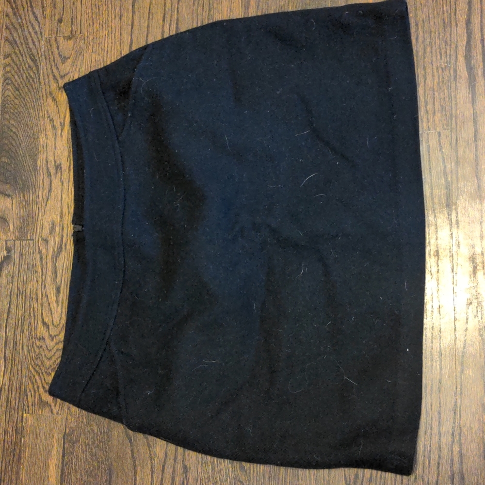 Black wool, lined skirt size 10
